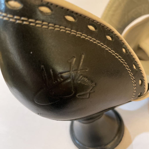 Incredible JOHN FLUEVOG Minis Black + White Shoe Sz: 7 FIRM AS FOUND