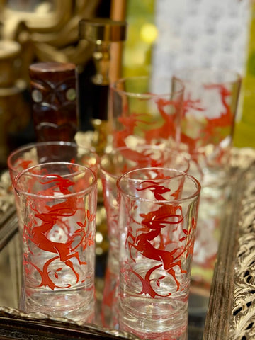 Pair of rocks federal red gazelle glasses