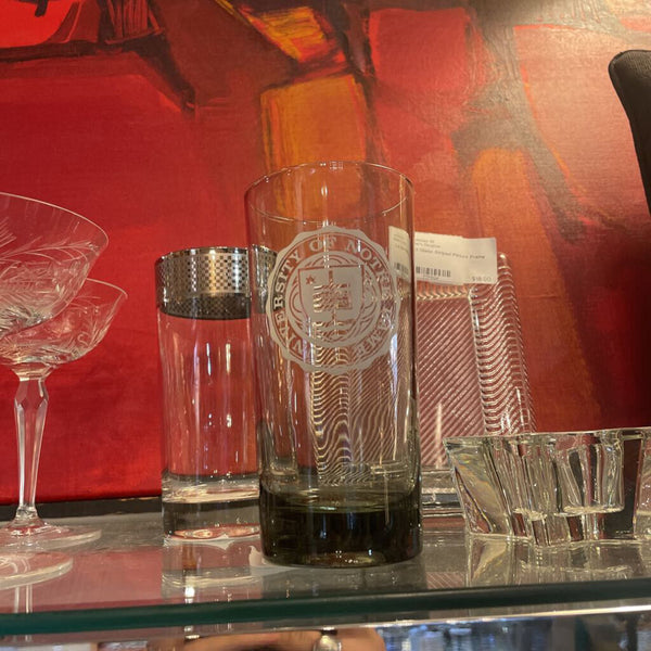 University of Notre Dame Smoked Glass Drinking glass
