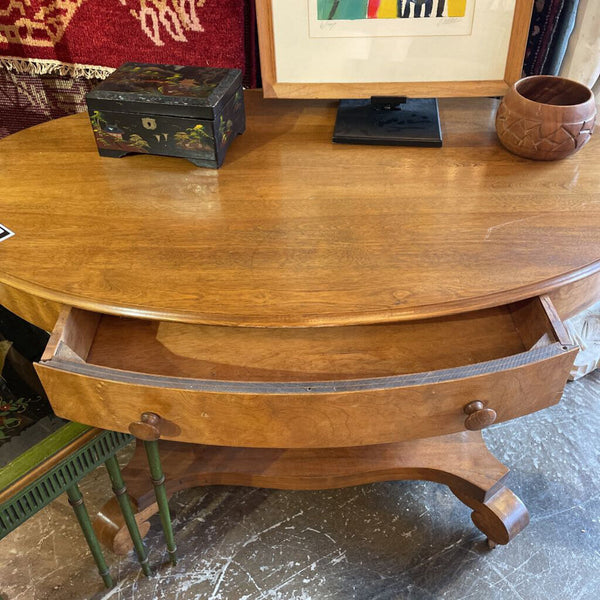 Oval Wood Sofa Table-- 46 in wide, 28 in deep, 30 in tall