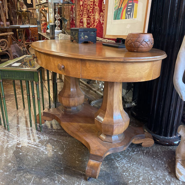 Oval Wood Sofa Table-- 46 in wide, 28 in deep, 30 in tall