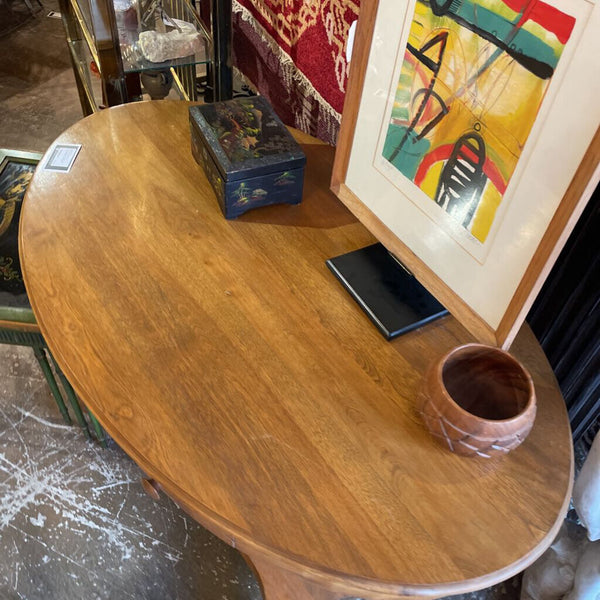 Oval Wood Sofa Table-- 46 in wide, 28 in deep, 30 in tall