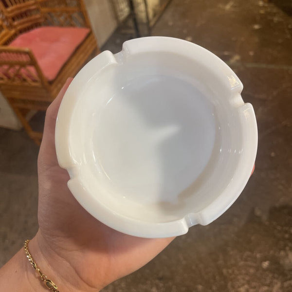 Milk Glass Ashtray - Made in France