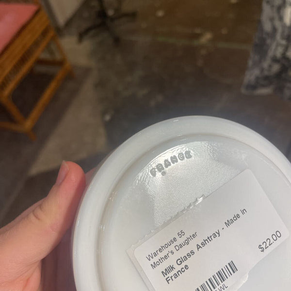 Milk Glass Ashtray - Made in France