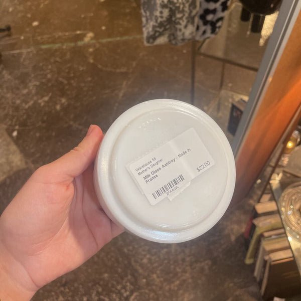Milk Glass Ashtray - Made in France