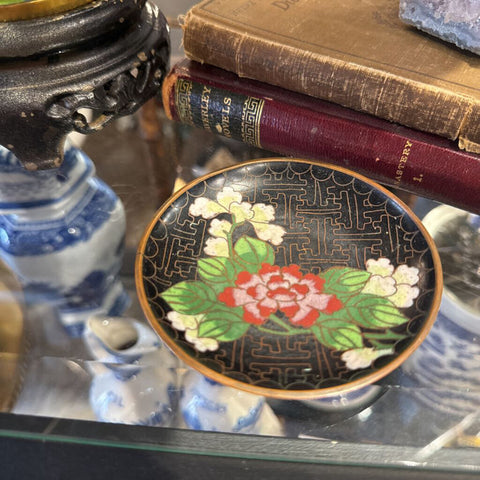 Black Cloisonne Dish