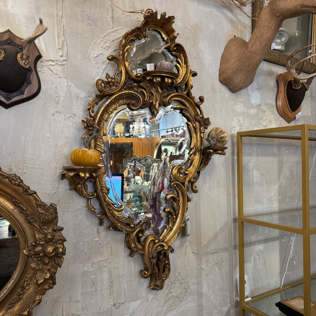 ANTIQUE CHINOISERIE MIRROR 44X29 IN STORE PICK UP ONLY