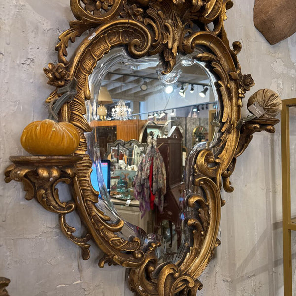 ANTIQUE CHINOISERIE MIRROR 44X29 IN STORE PICK UP ONLY