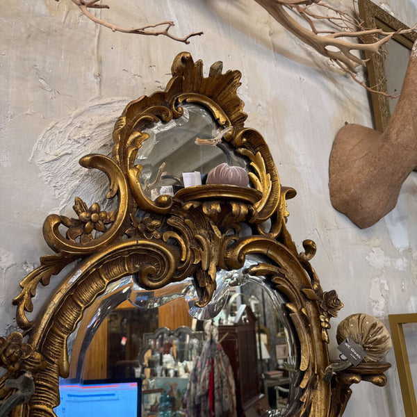 ANTIQUE CHINOISERIE MIRROR 44X29 IN STORE PICK UP ONLY