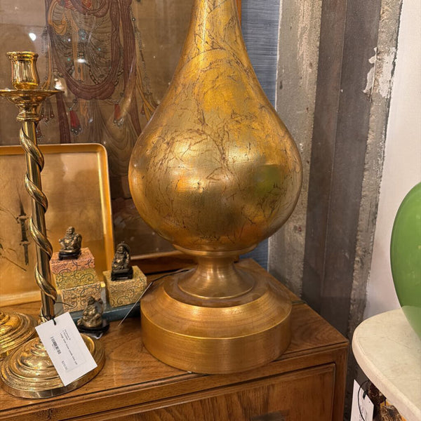 Mid Century Rembrandt Lamp Gold height 52 inches