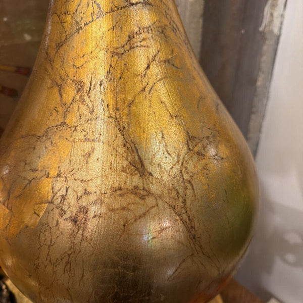 Mid Century Rembrandt Lamp Gold height 52 inches
