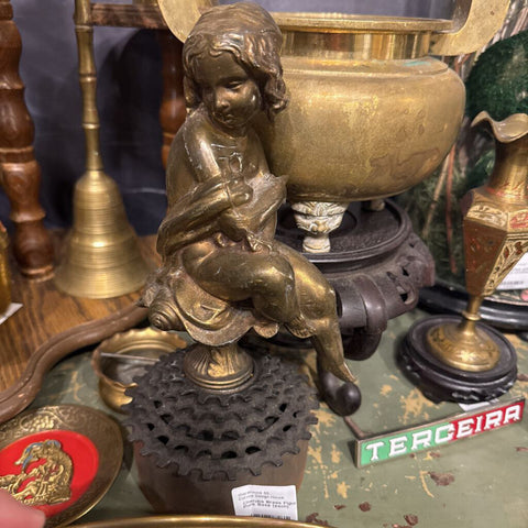 Cherubs Brass Figures on Steam Punk Base (each)