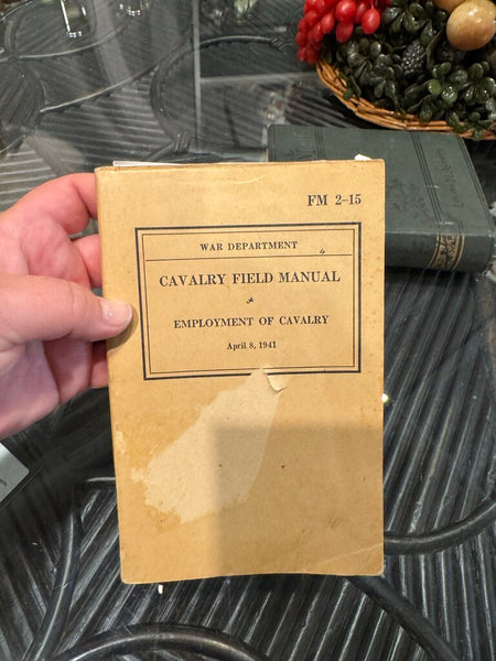 1941 Cavalry Field Manual Book