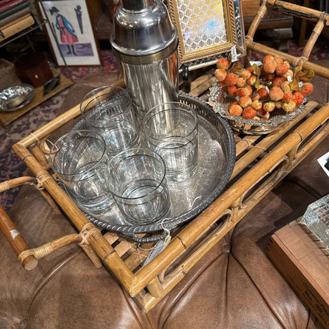 Vintage Bamboo Tray 14x20