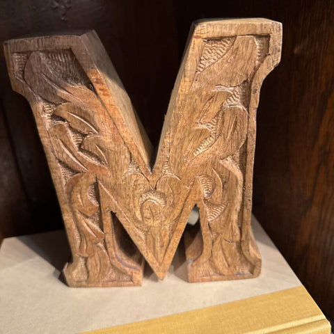 Wood letter M