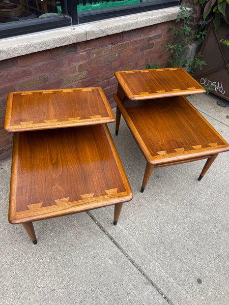 Pair of Lane Two Tier End Tables 28D 21L 21H IN STORE PICKUP ONLY