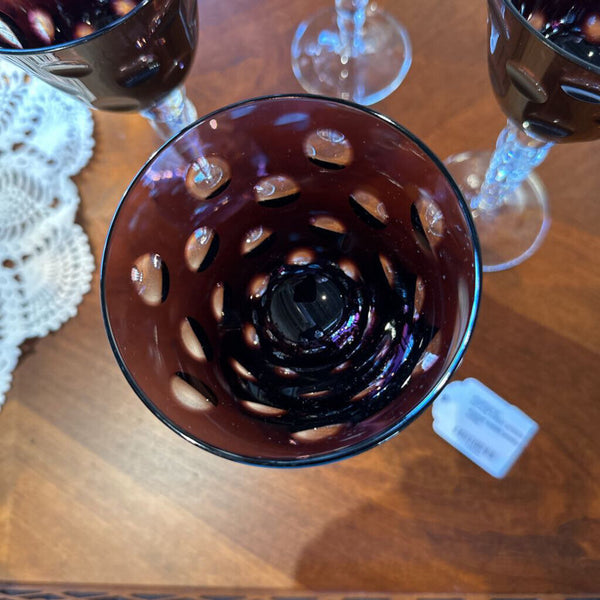 Roemer bubble amethyst set of 4 wines