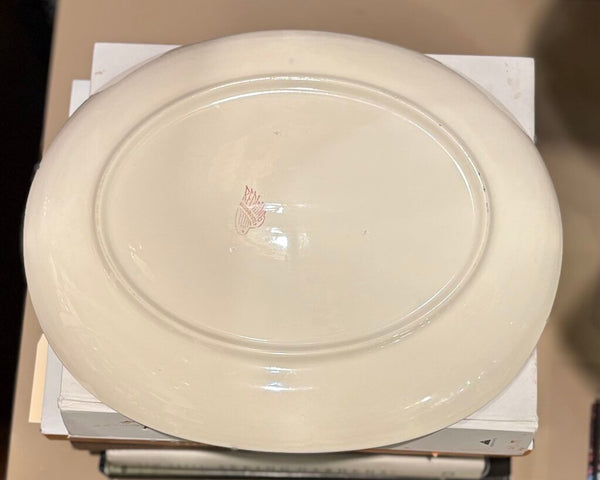 VINTAGE RED WING POTTERY HAND PAINTED PLATTER | 13" W X 11" D