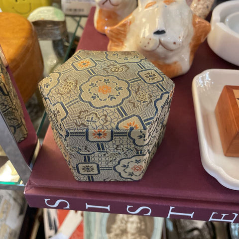 Hexagonal Asian Silk Box