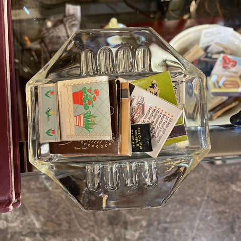 Hexagonal Glass Ashtray