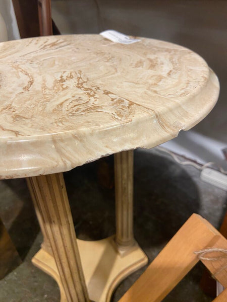 Small marble table -as found with chips