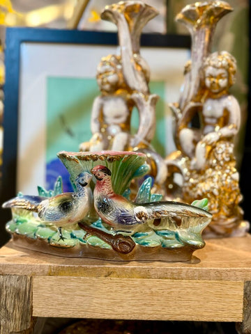 Japanese lovebirds vase