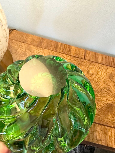 Fantastic Murano art glass green ashtray 8 x5 for pick up only