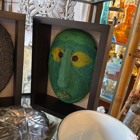 "Carlos". Handbeaded mask by artist David Dow