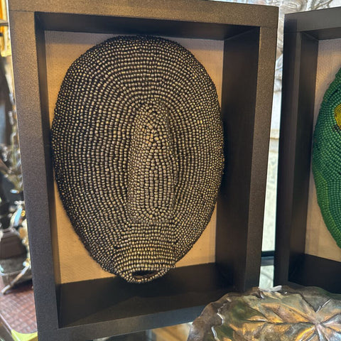 "Harvey" Handbeaded mask by artist David Dow