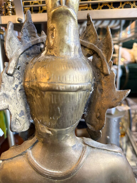 Vintage brass standing buddha 30T 12W 10D
