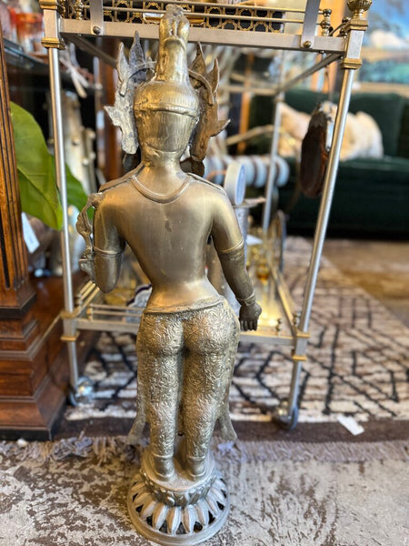 Vintage brass standing buddha 30T 12W 10D
