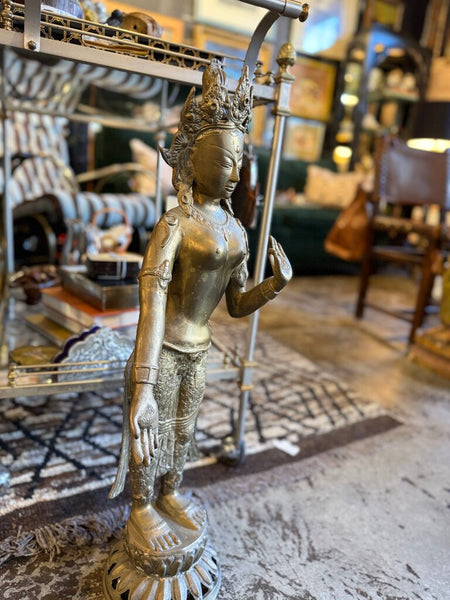 Vintage brass standing buddha 30T 12W 10D