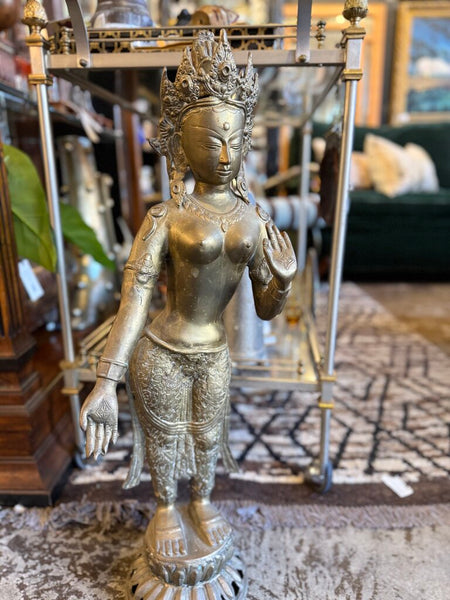 Vintage brass standing buddha 30T 12W 10D