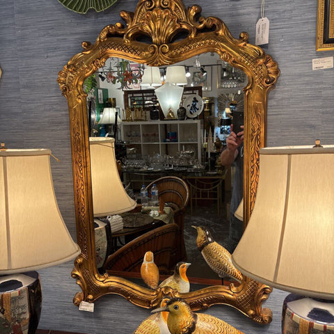 Large Gold Framed Mirror- 44x 28 .., in store pick up only