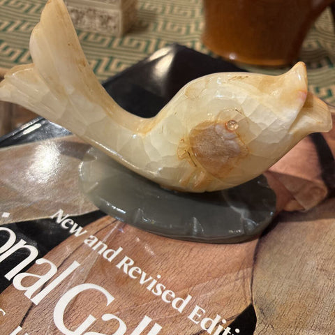 Alabaster Fish on base