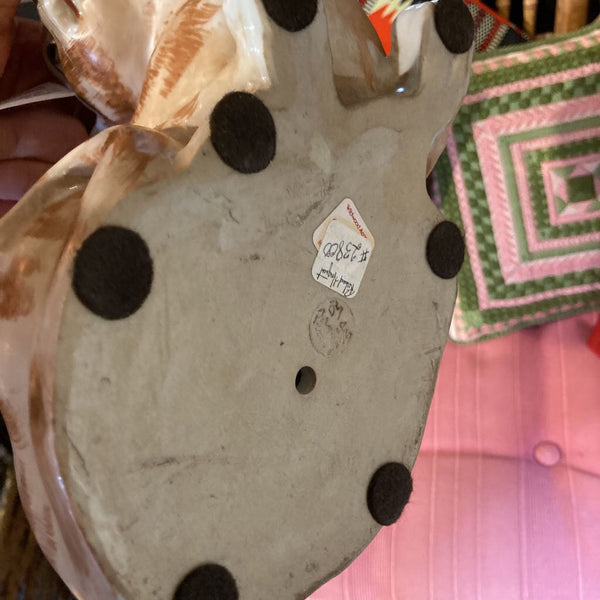 Vintage Asian Porcelain Cat (8h, 10long inches_