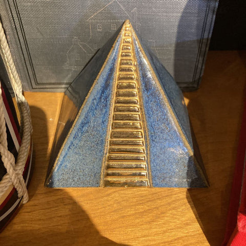 Vintage pottery pyramid (4x4 in)
