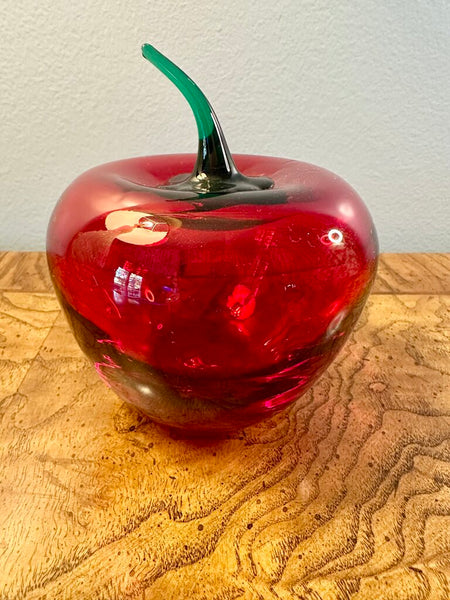 Richard Blenko hand blown and signed apple