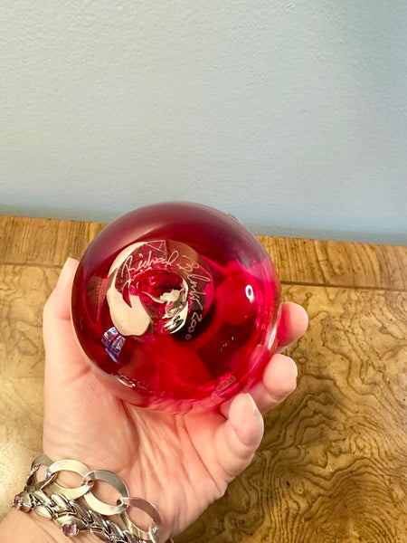 Richard Blenko hand blown and signed apple