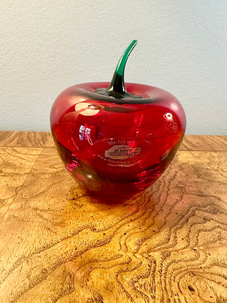 Richard Blenko hand blown and signed apple