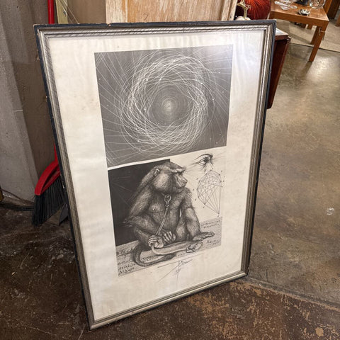 VINTAGE MONKEY ART 26X38 IN STORE PICK UP ONLY