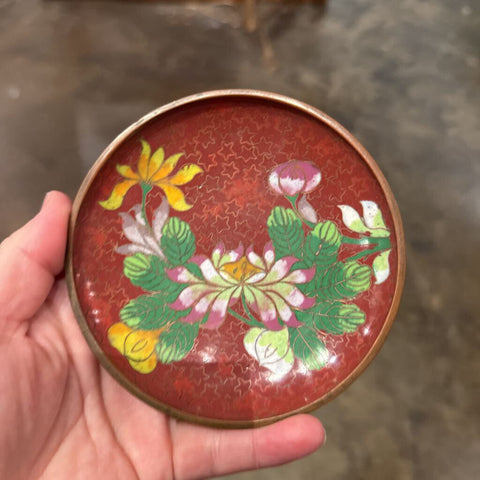 Small red Cloisonne trinket dish