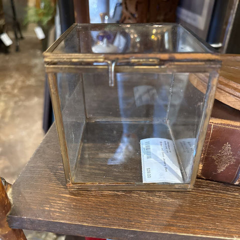 Brass and Glass Jewelry Box