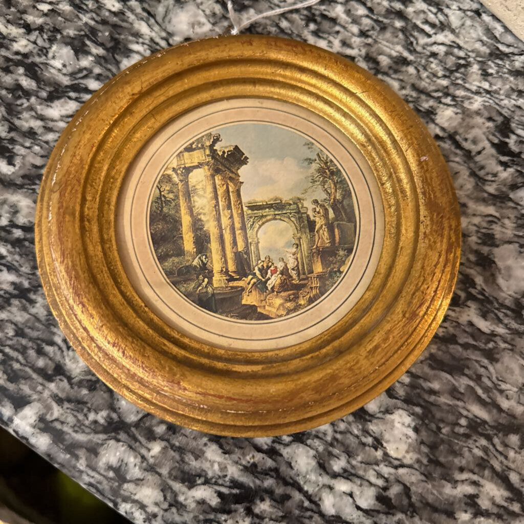 Small Gold Frame Round Picture