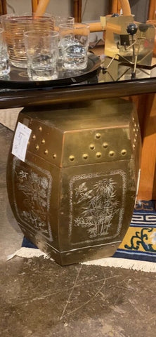 Chinoiserie brass garden bench