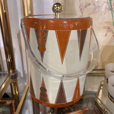Retro Ice bucket/ backgammon pattern by Oleg Cassini