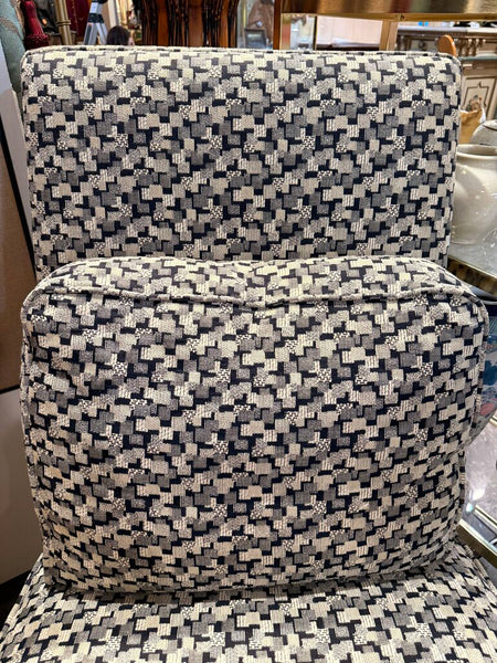 PAIR Custom Made Thayer Coggin Slipper Chairs with Down back cushion. 32 d x 30 w x 42 h IN STORE PICK UP