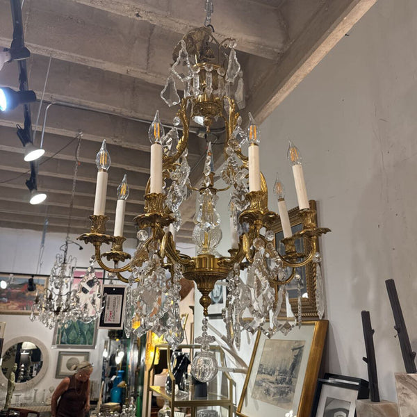 VINTAGE FRENCH CHANDELIER 30 X 22 IN STORE PICK UP ONLY