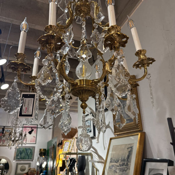 VINTAGE FRENCH CHANDELIER 30 X 22 IN STORE PICK UP ONLY