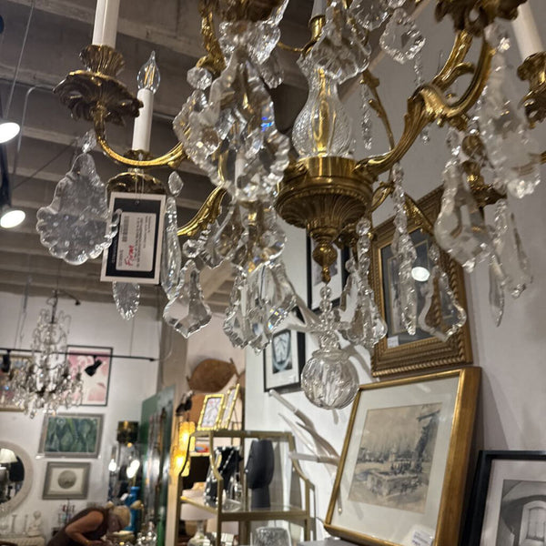 VINTAGE FRENCH CHANDELIER 30 X 22 IN STORE PICK UP ONLY